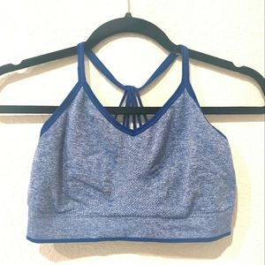 Large blue sports bra